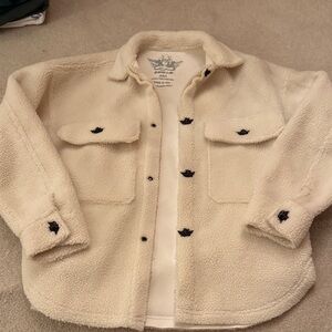 Boys lie Cream Sherpa Jacket